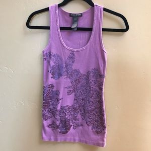 Bison Bisou Tank Floral & Paisley Foil Print SM